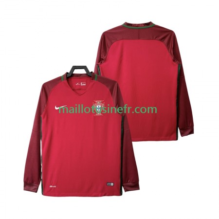 Maillot de Foot Portugal 2016 Domicile Retro Manches Longues Maillot de Foot Portugal 2016 Domicile Retro Manches Longues